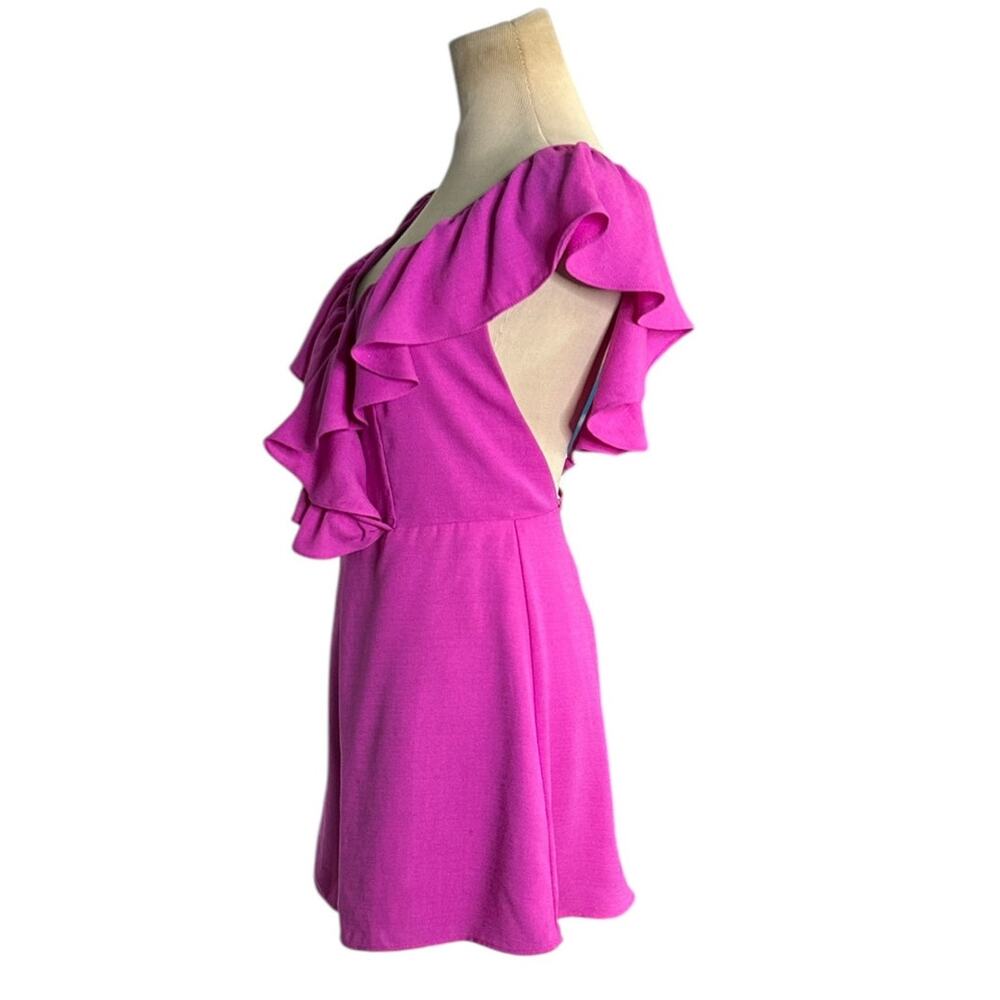 American Threads Fuchsia Ruffled Open Crossed Bac… - image 8